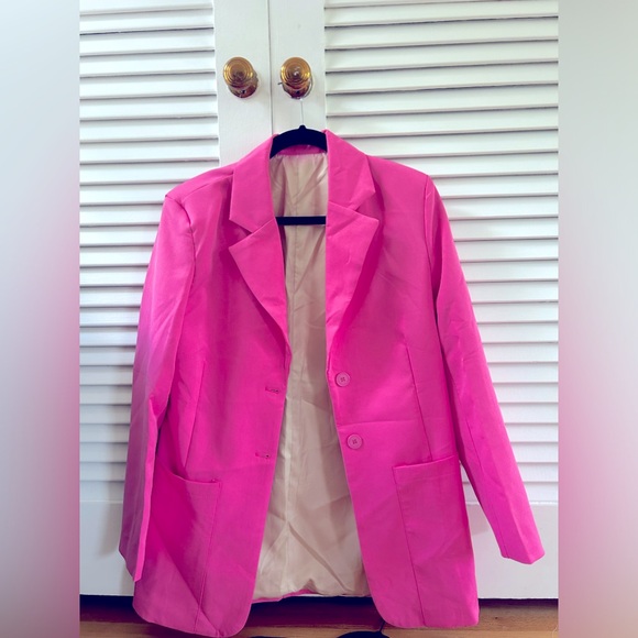 Women’s pink oversized boxy buisness casual blazer. - Picture 1 of 3
